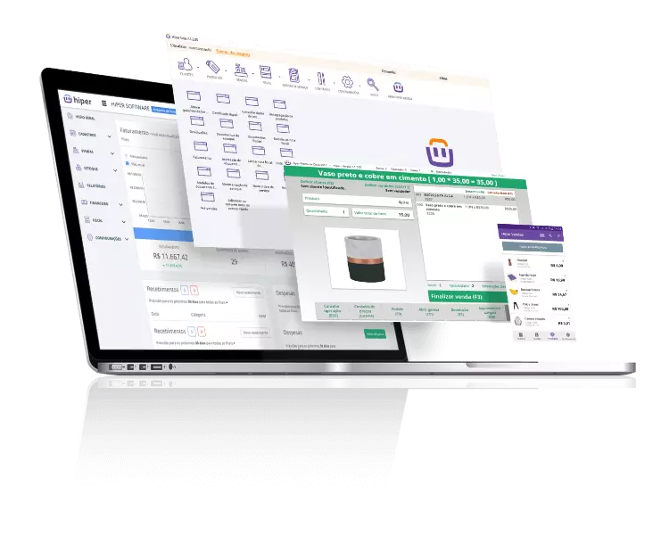 Sistema Hiper em computador e celular